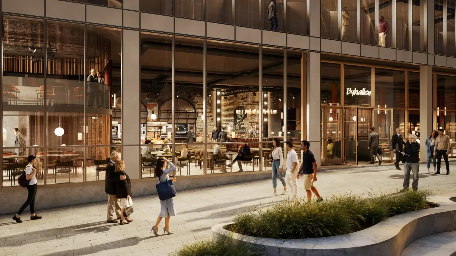 Byhallen Oslo Spektrum – 3D-visualisering utvendig av Goldbox